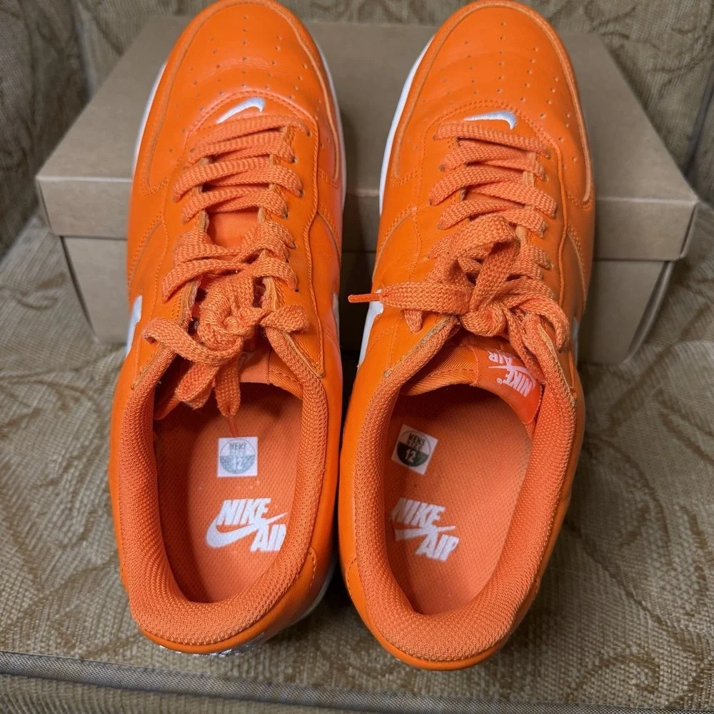 Nike Air Force 1 Jewel Color of the Month Safety Orange Mens Size 12 FJ1044-800